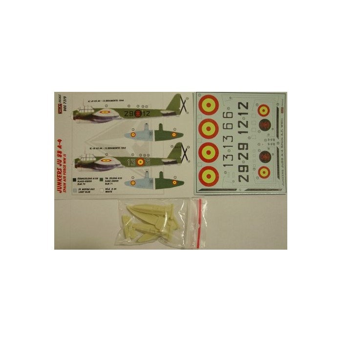Junkers Ju 88 A-4 (Spain AF WWII) - 1/72 decals
