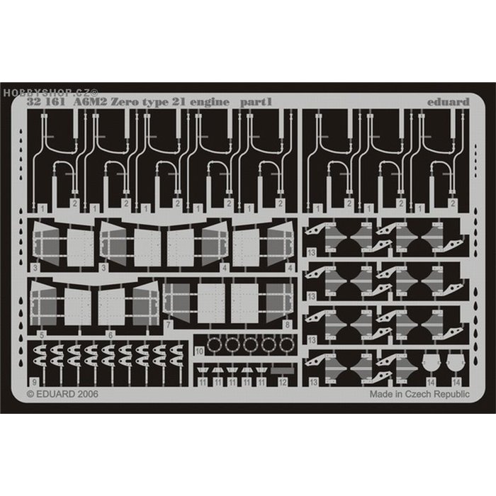 A6M2 Zero type 21 engine - 1/32 PE set