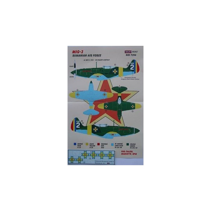 MiG-3 (Romanian Air Force) - 1/72 decals