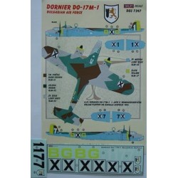 Dornier Do-17M-1 Bulgaria - 1/72 decals