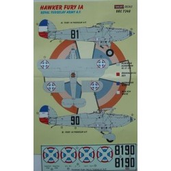 Hawker Fury Mk.IA Yugoslavia - 1/72 decals
