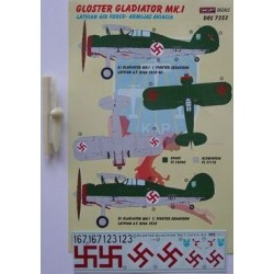 Gloster Gladiator Mk.I Latvia - 1/72 decals