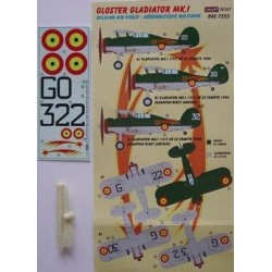 Gloster Gladiator Mk.I Belgium - 1/72 decals