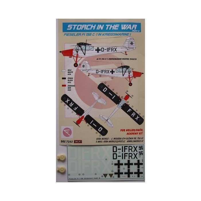 Fi 156 C-1 (in Kriegsmarine, 1938/39)  - 1/72 decals