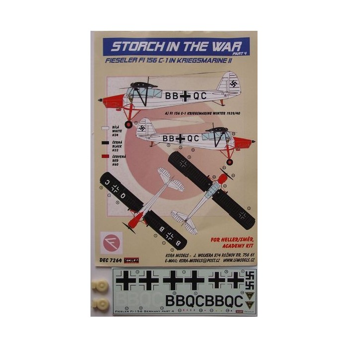 Fi 156 C-1 (in Kriegsmarine, 1939/40)  - 1/72 decals