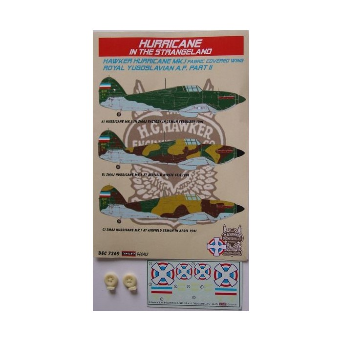 H.Hurricane Mk.I (Yugoslavian AF, II)  - 1/72 decals