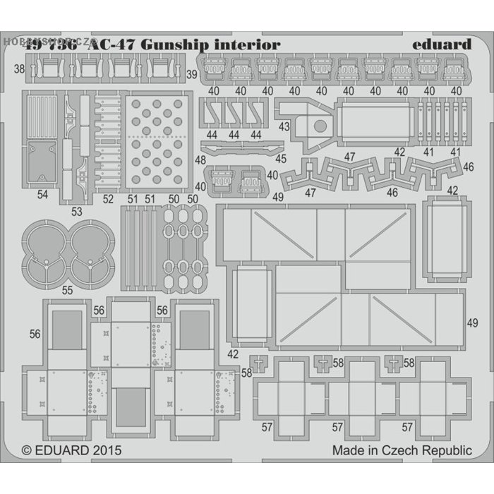 AC-47 Gunship interior S.A. - 1/48 PE set