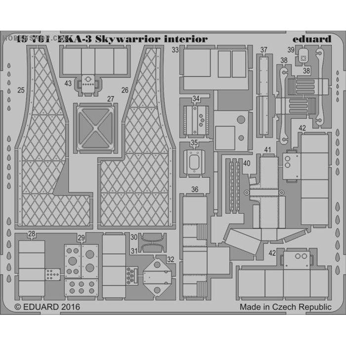 EKA-3 Skywarrior interior - 1/48 PE set