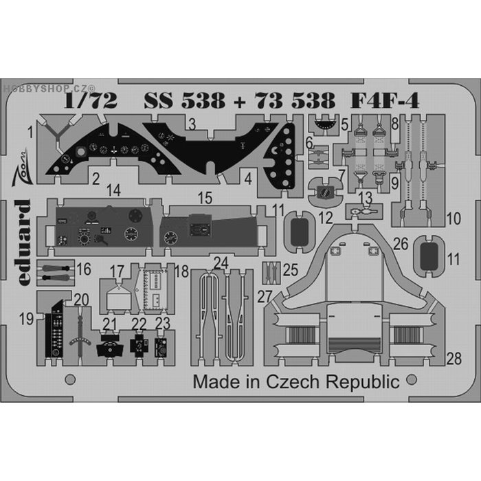 F4F-4 - 1/72 PE set