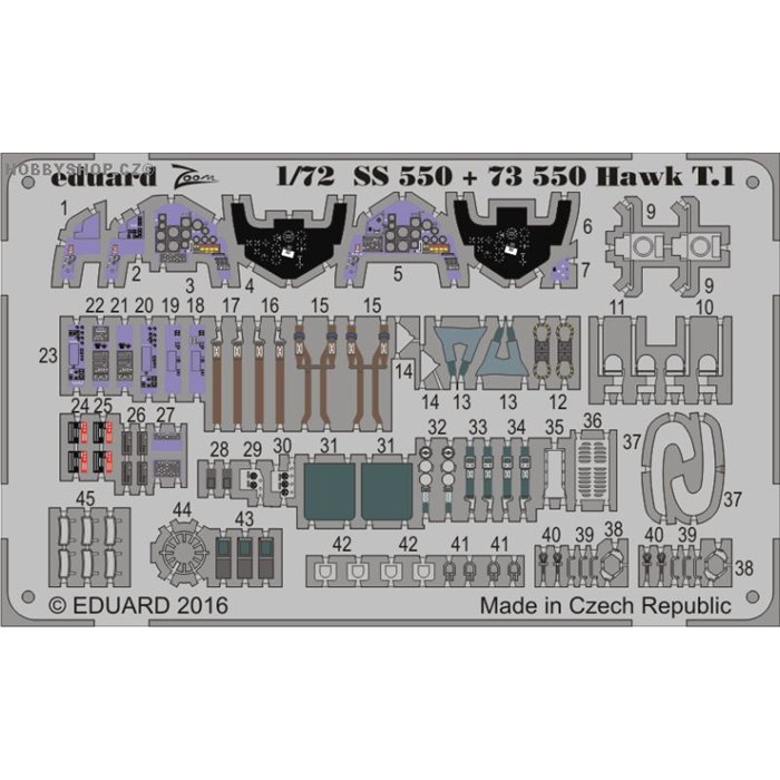 Hawk T.1 - 1/72 PE set