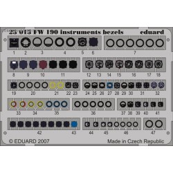 Fw 190 instruments bezels - Painted - 1/24 PE set