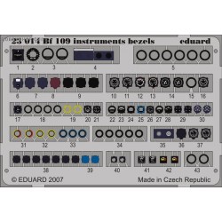 Bf 109 instrument bezels  - 1/24 lept