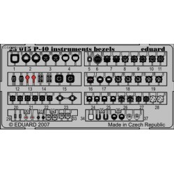 P-40 instrumetnts bezels S.A - Painted - 1/24 PE set