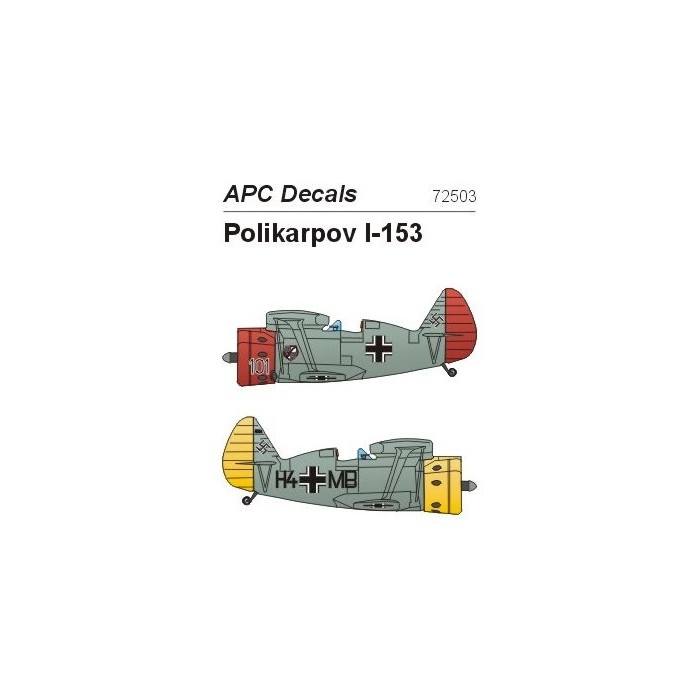 Captured Polikarpov I-153 - 1/72 decal