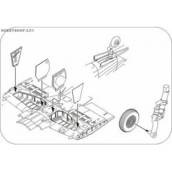 Wyvern S.4 undercarriage set - 1/72 set