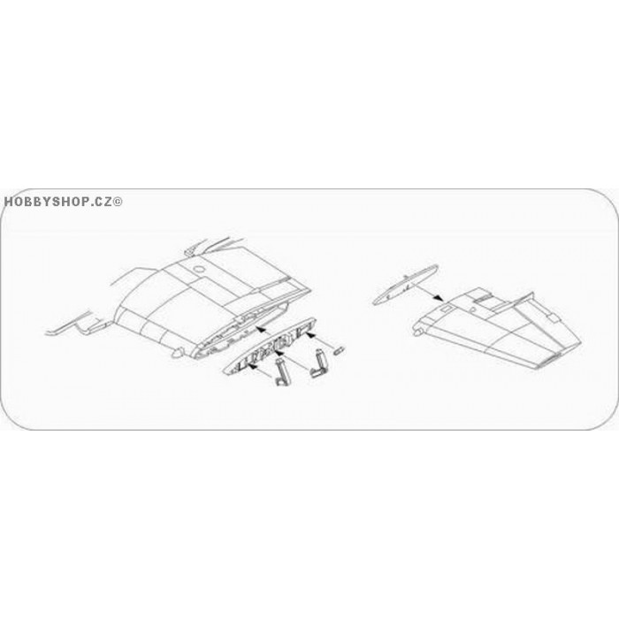 Westland Wyvern S.4 Wing Fold set - 1/72 set