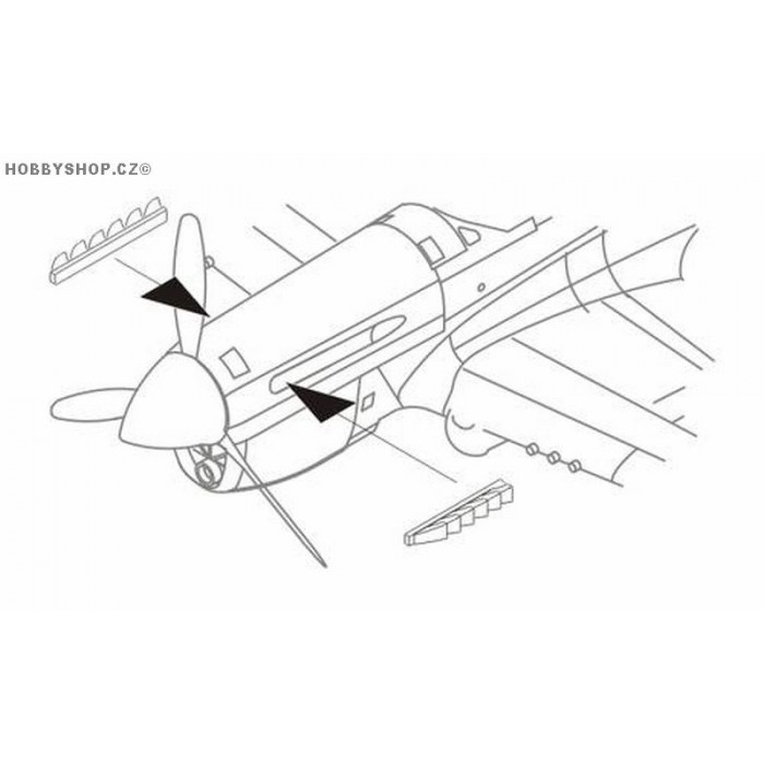 P-40E exhaust - 1/72 set