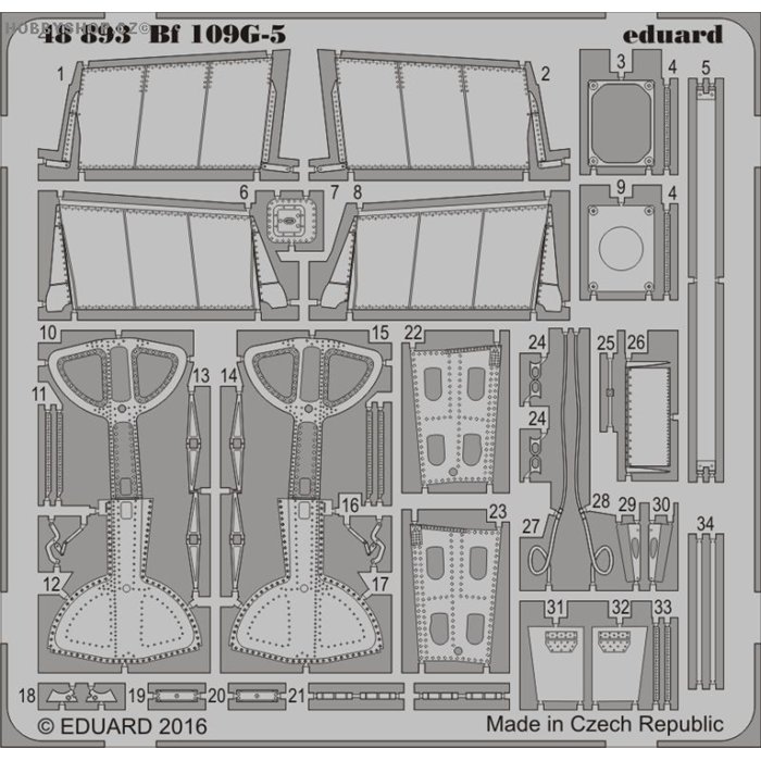 Bf 109G-5 - 1/48 PE set