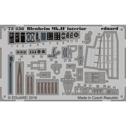 Blenheim Mk.IF interior - 1/72 painted PE set