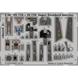 Super Étendard interiorLimited - 1/48 PE set