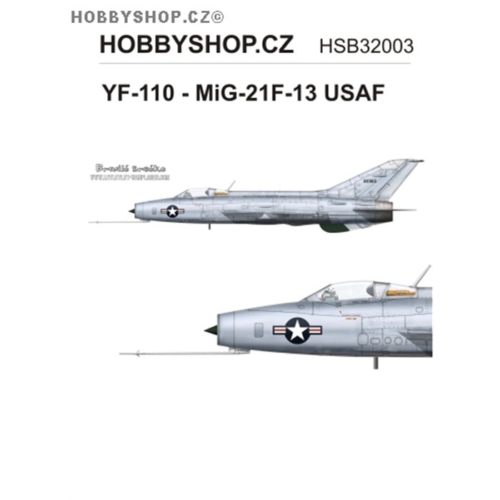 YF-110 - MiG-21F-13 USAF  - 1/32 decal