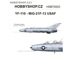 YF-110 - MiG-21F-13 USAF  - 1/72 decal