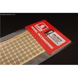 Tie down points (star type) US aircraft carrier - 1/48 PE set