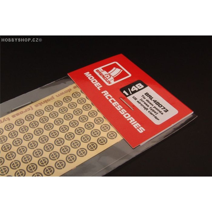 Tie down points (star type) US aircraft carrier - 1/48 PE set