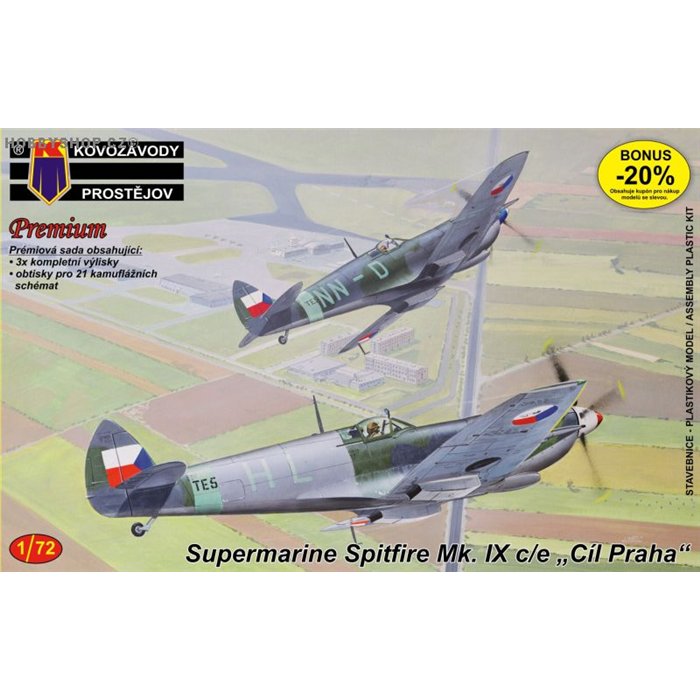 Supermarine Spitfire Mk.IXC/E „Cíl Praha“ - 1/72 kit
