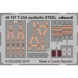 T-33A seatbelts STEEL - 1/48 leptaný set