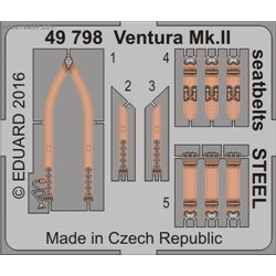 Ventura Mk.II seatbelts STEEL - 1/48 leptaný set