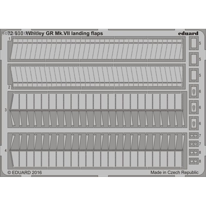 Whitley GR Mk.VII landing flaps - 1/72 PE set