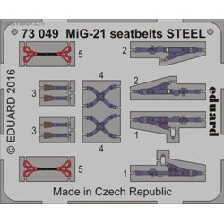 MiG-21 seatbelts STEEL - 1/72 lept