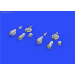 P-38F turbochargers & air intakes - 1/48 update set