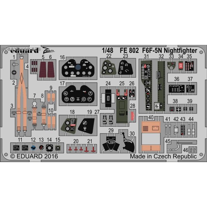 F6F-5N Nightfighter - 1/48 leptaný set