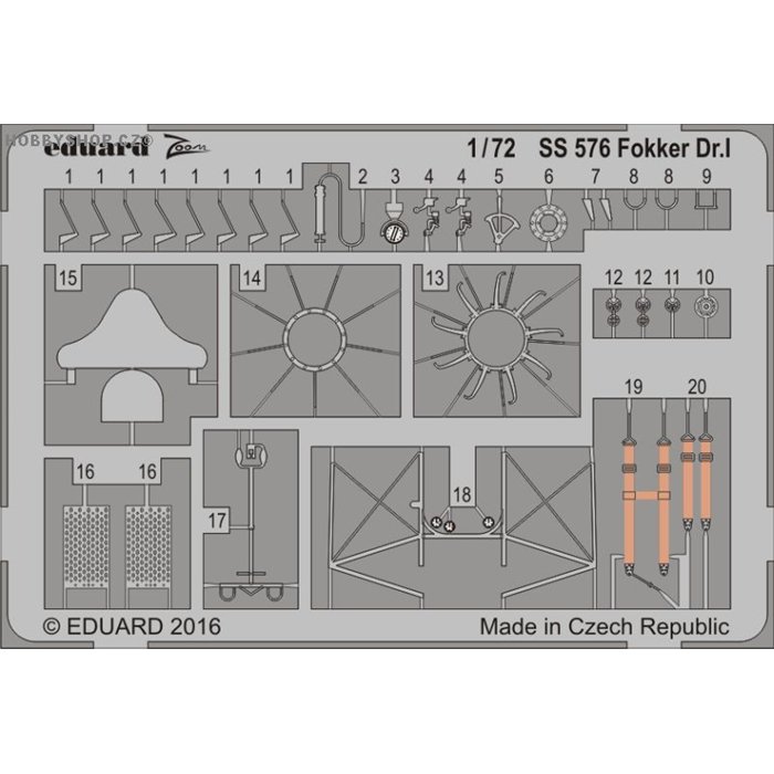 Fokker Dr.I - 1/72 leptaný set