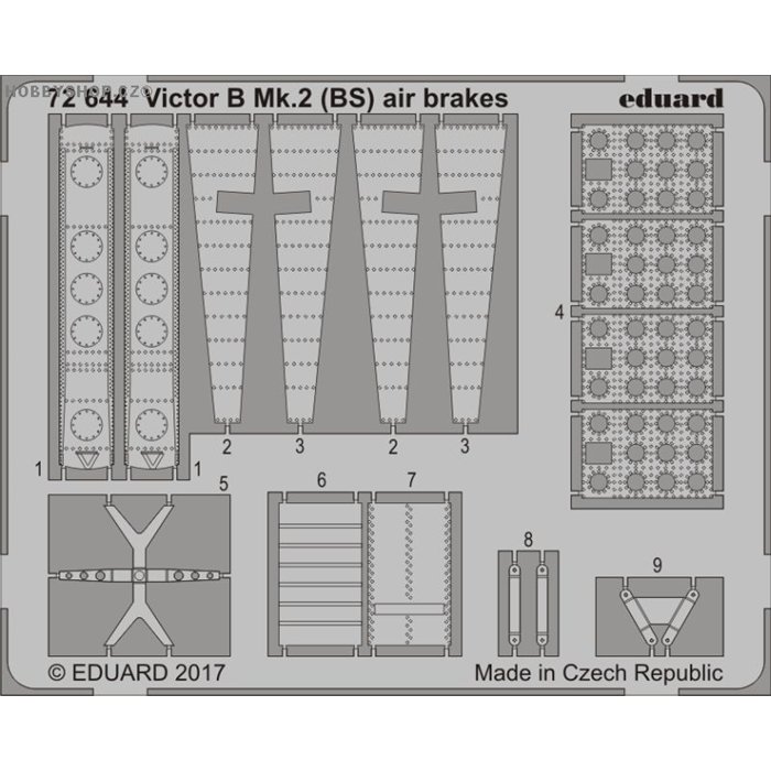 Victor B Mk.2 (BS) air brakes - 1/72 Fotoleptaný set