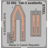 Yak-3 seatbelts STEEL - 1/32 leptaný set