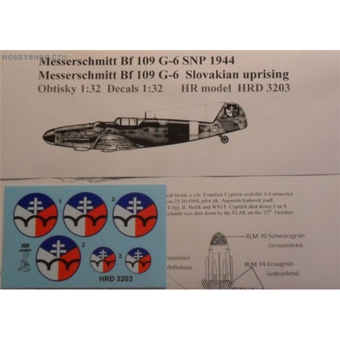 Messerschmitt Bf 109G-6 SNP - 1/32 decal