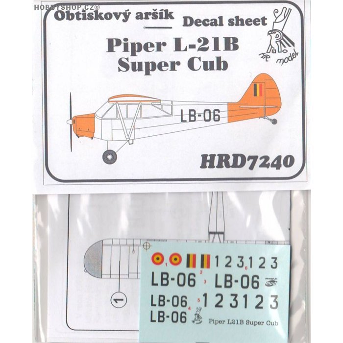 Piper L-21B Super Cub Belgium - 1/72 decal