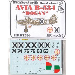 Avia B-534 Dogan - 1/72 decal