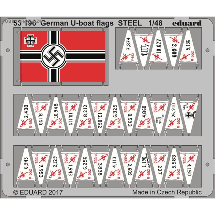 German U-boat flags - 1/48 PE set