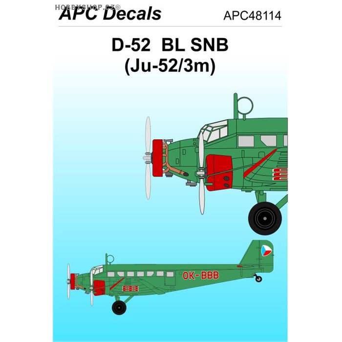 Junkers Ju 52/3m BL SNB - 1/48 decal