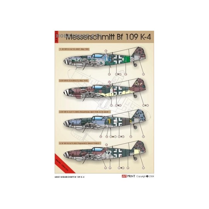 Me 109 K-4 - 1/32 decals