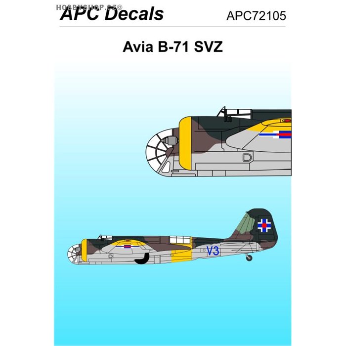 Avia B-71 SVZ - 1/72 obtisk