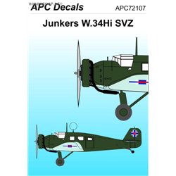 Junkers W.34 SVZ - 1/72 decal