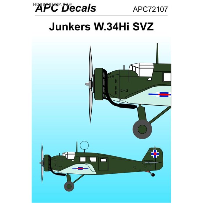 Junkers W.34 SVZ - 1/72 obtisk