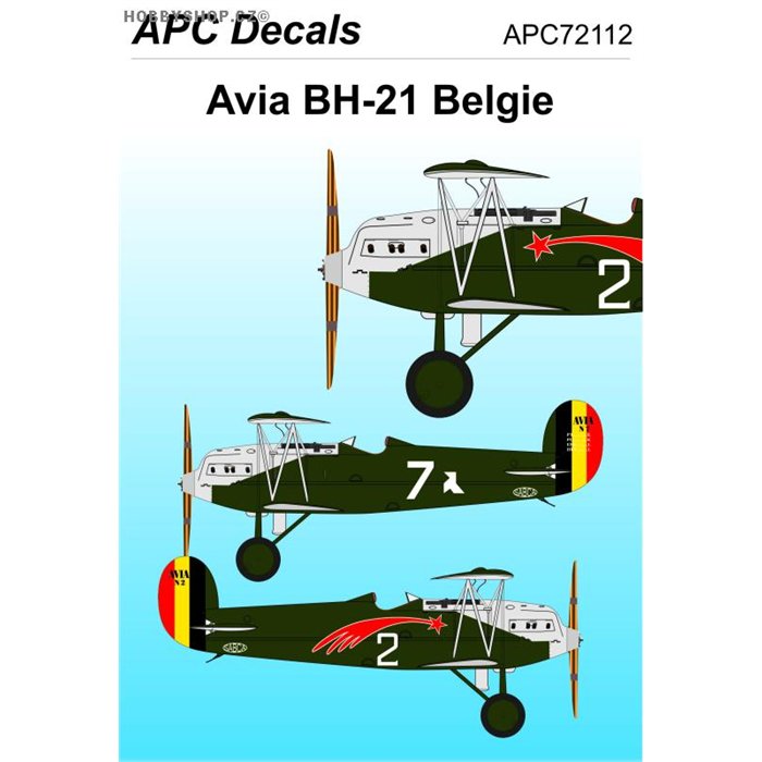 Avia BH-21 in Belgia - 1/72 decal