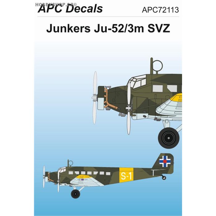 Junkers Ju 52/3m SVZ - 1/72 obtisk