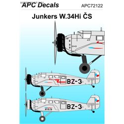 Junkers W.34 ČS - 1/72 obtisk